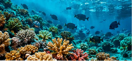 Underwater marine life